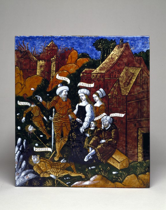 Aeneas Entreats Anchises to Flee from Troy