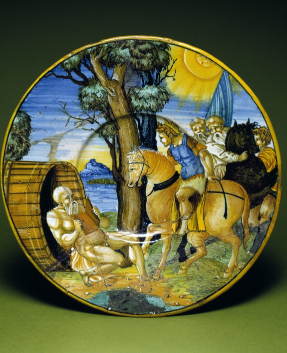 Plate with Alexander and Diogenes