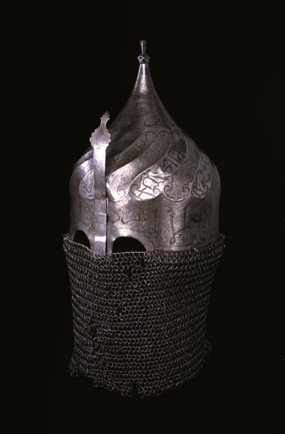 Turban Helmet with Neck Guard of Mail and Nose Guard