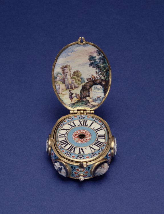 Enameled Watch with Cameos
