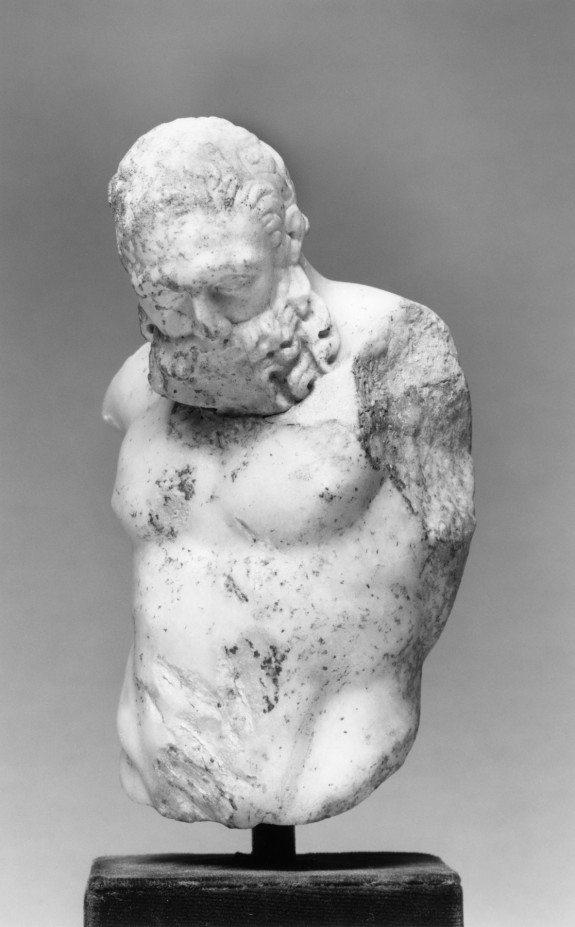 Head and Torso of a Figure, Possibly Herakles (?)