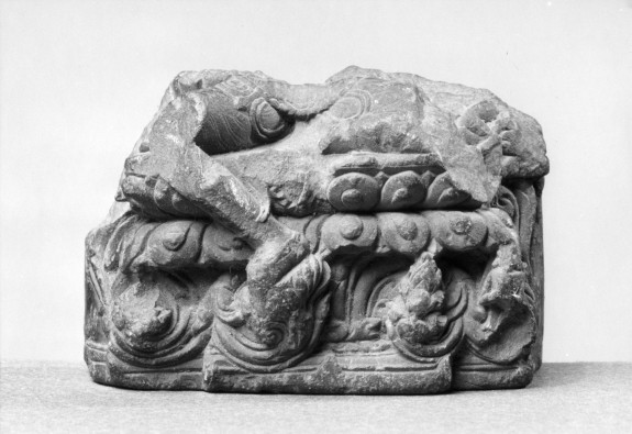 Lower Part of a Seated Figure on a Double Lotus Throne