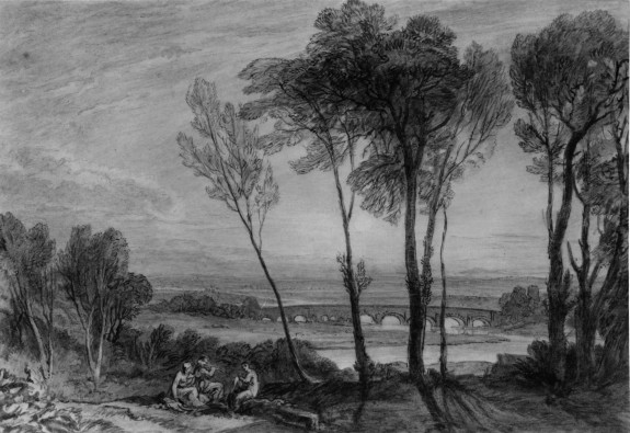Landscape with Bridge in middle distance