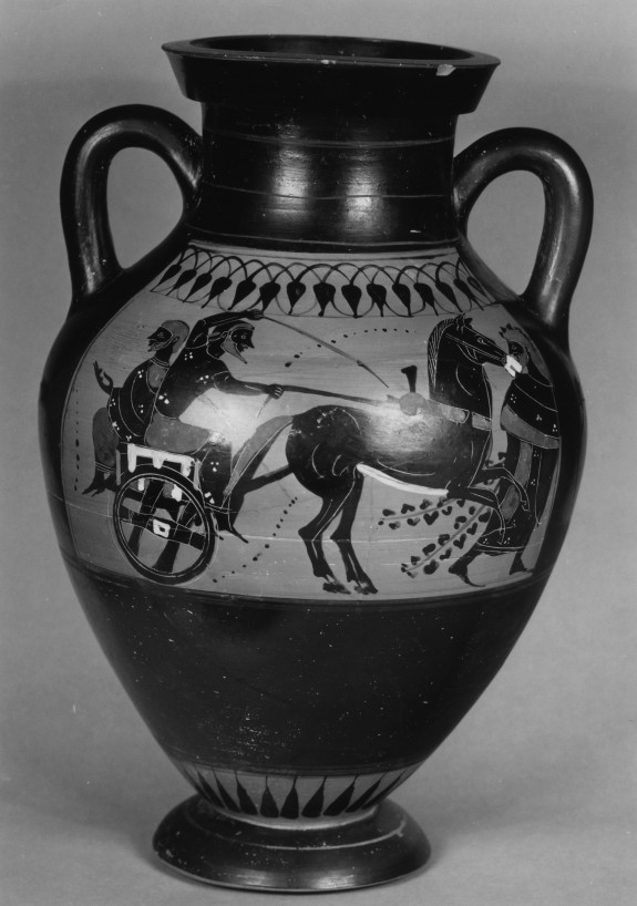 Amphora with Herakles and Apollo