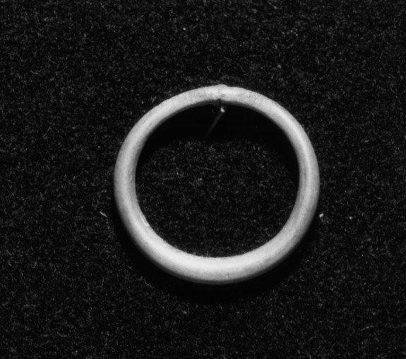 Silver Ring with Flattened Hoop