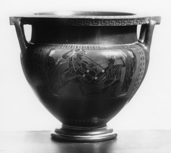 Column Krater with Warriors and Quadriga
