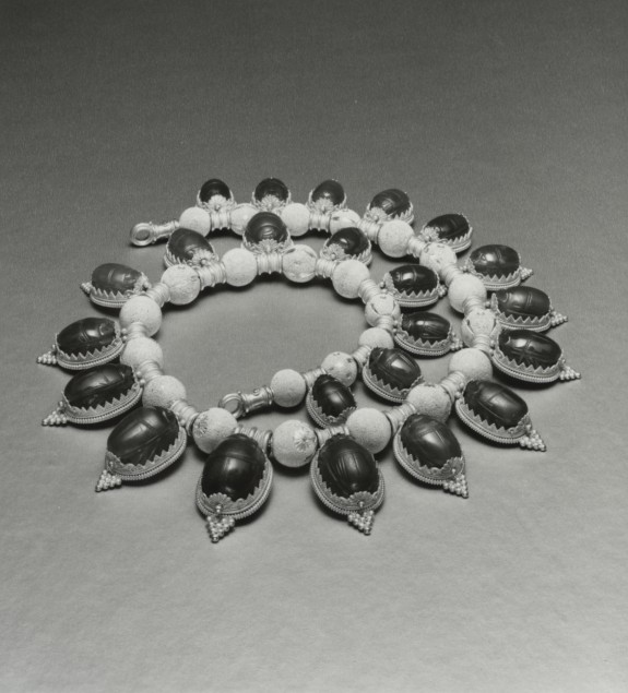 Egyptian-Style Necklace with Scarabs