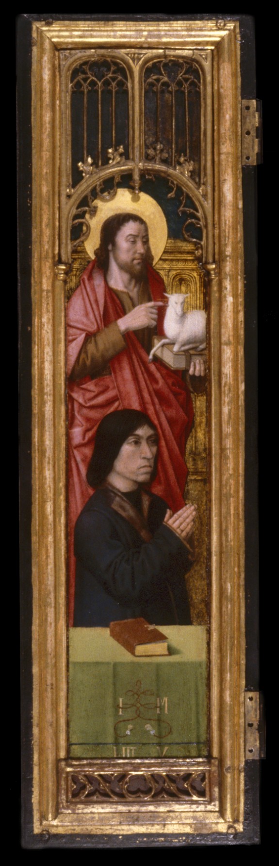 Triptych with Lamentation Over Christ with Donors and Saints