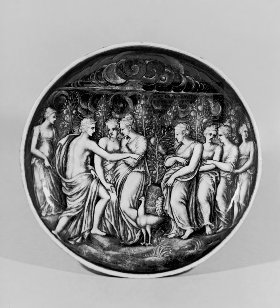 Footed Dish with Venus Accusing Psyche of Impiety