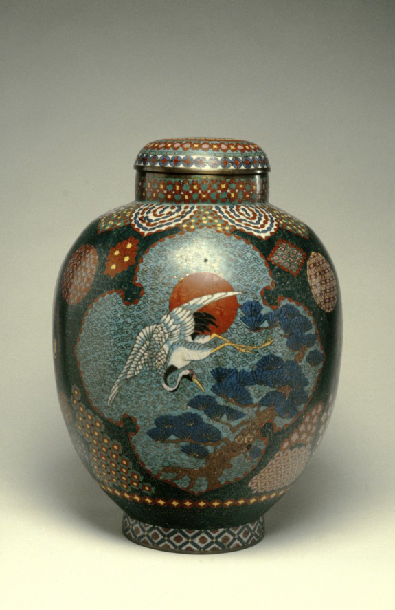 Covered Jar With Crane 44 539 The Walters Art Museum