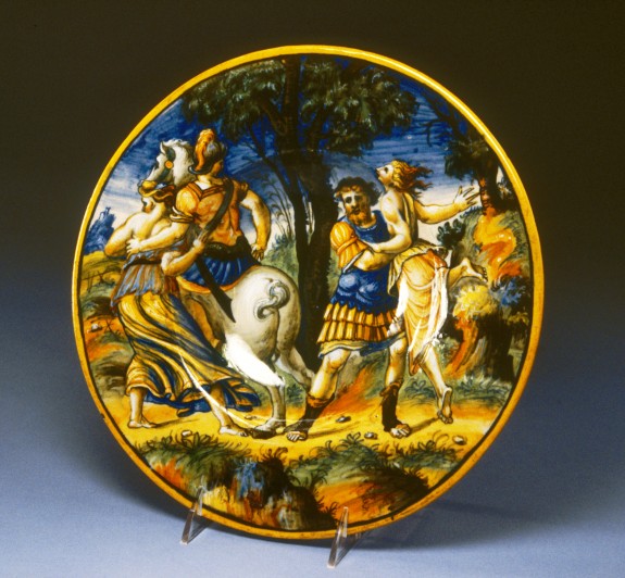 Dish with Castor and Pollux Rescuing Helen