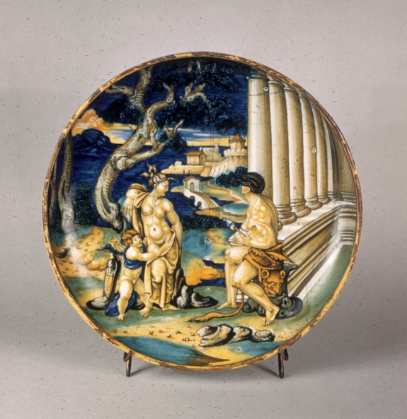 Dish with Hercules and Omphale