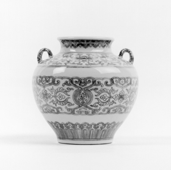 Handled Jar with Banded Designs