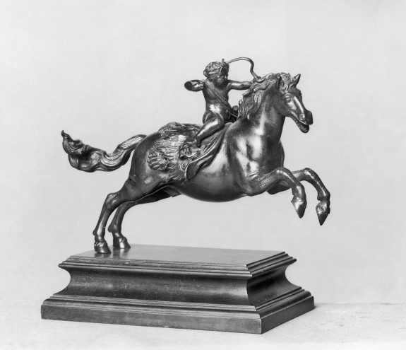 Cupid with a Bow on Horseback