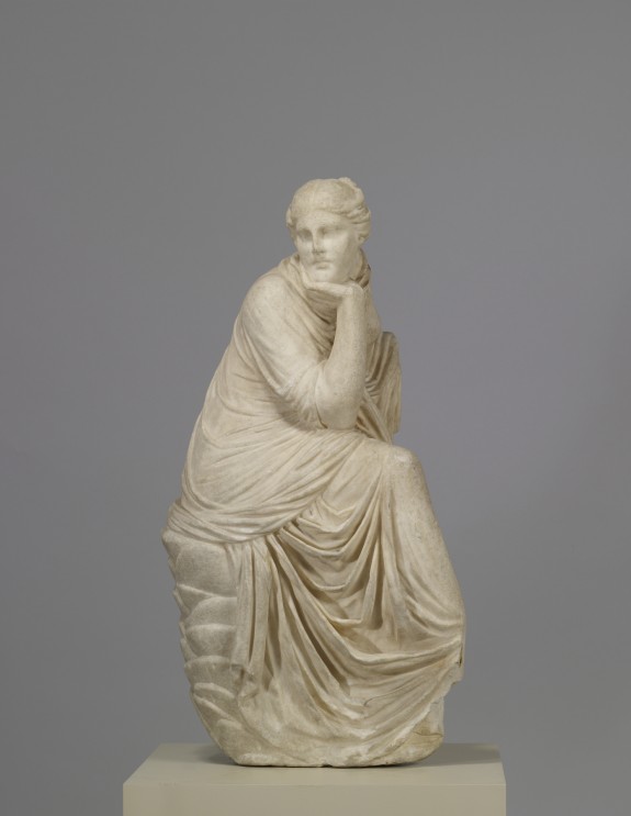 Seated Muse or Nymph on Rock (Adaptation of Urania Type)