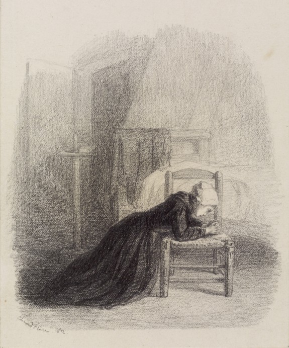 Interior Scene with Woman Praying