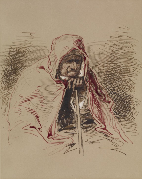 shawl old lady