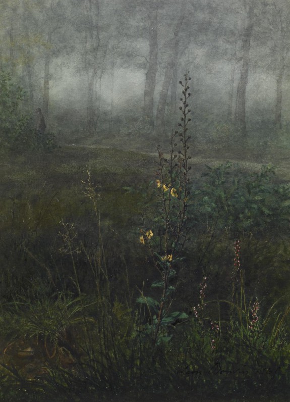 Woodland Scene with Floral Foreground