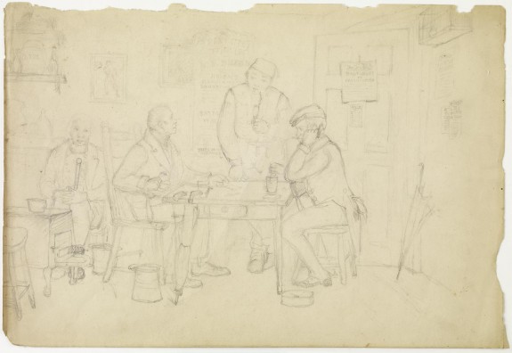 The Card Players (recto) / Classical Scene (verso)