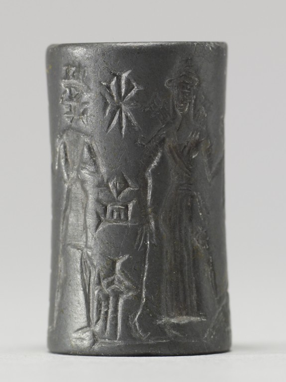 Cylinder Seal with a Presentation Scene and an Inscription