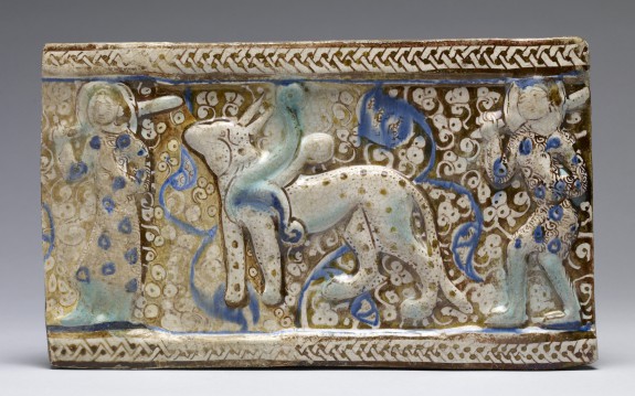 Fritware Tile From a Frieze