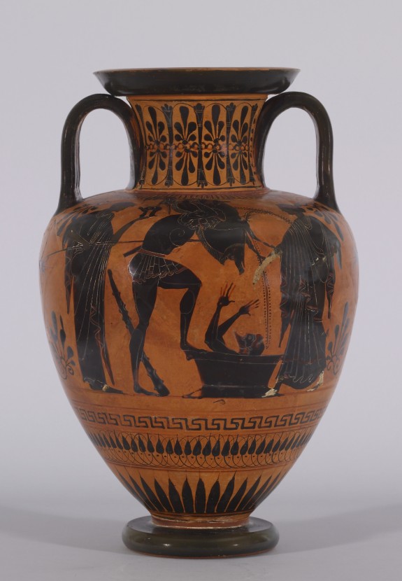Neck Amphora with Herakles and the Erymanthian Boar