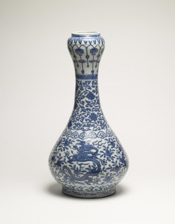 Vase with Dragons and Floral Patterns