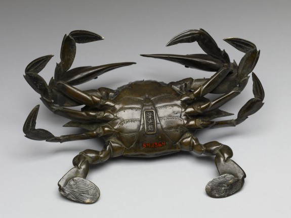 Bronze model of a crab. Japan, Edo period, 1818-1843 [1570x1235] : r ...