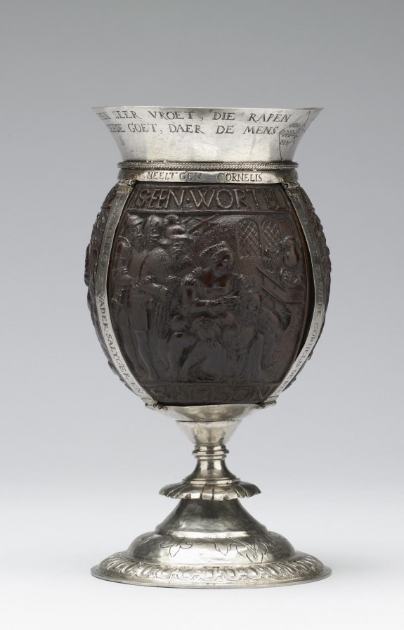 Coconut Cup with Old Testament Scenes