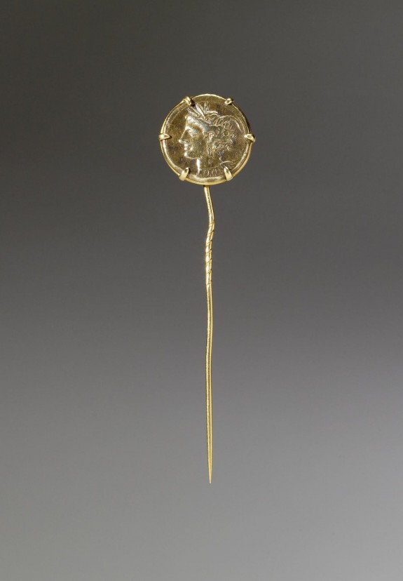 Tetradrachm of Carthage in a Modern Tie Pin