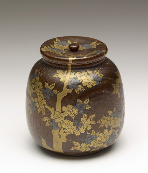 Tea Caddie with Cherry Blossoms
