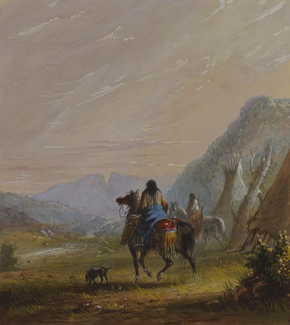Indian Women on Horseback in the Vicinity of the Cut Rocks