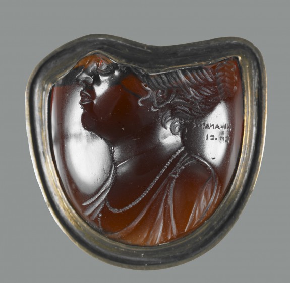 Intaglio with Bust of a Ptolemaic Queen Set in a Mount