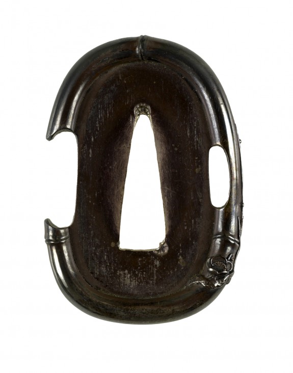 Tsuba with Bamboo and Plum Blossoms