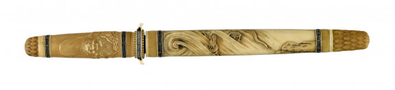 Small dagger (tanto) - tsuka - Fukurokuju. saya - dragon in clouds, tiger under bamboo and moon (includes 51.1159.1-51.1159.4)