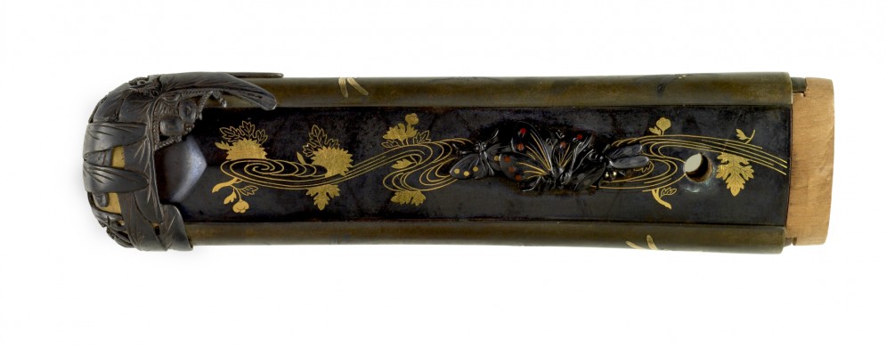 Tsuka with Dragonflies, Butterflies and Moths