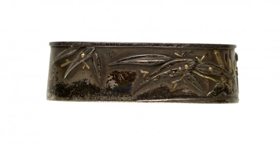 Fuchi with Bamboo and Plums