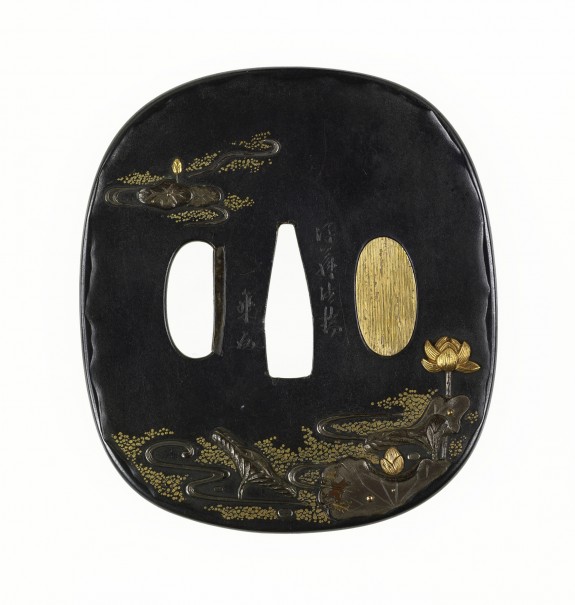 Tsuba with a Lotus Pond | 51.176 | The Walters Art Museum