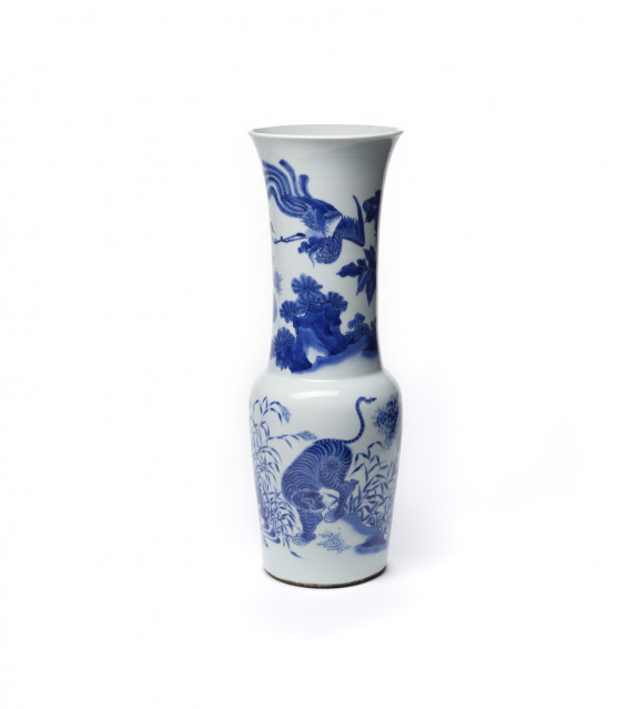 Beaker-Shaped Vase with Four Animals