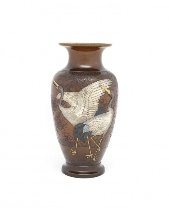 Vase with Two Cranes