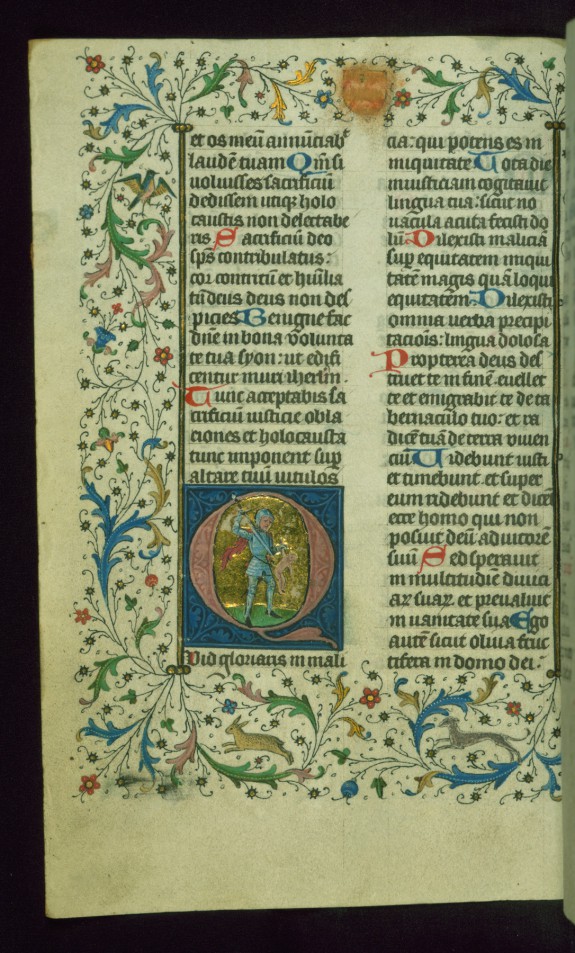 Leaf from Breviary: Psalm 51, Initial D with a Massacre of an Innocent