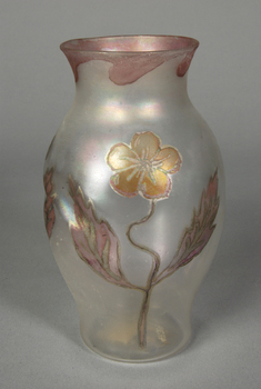 Image for Thin Vase with Floral Decoration