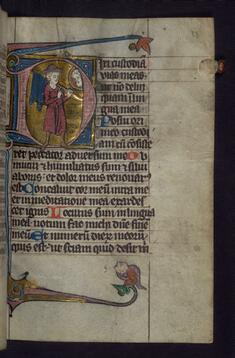 Image for Initial D with Pilgrim Below the Face of God; Hybrid Animal in Margins
