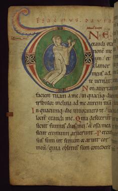 Image for Historiated initial "D" with Orant Nun