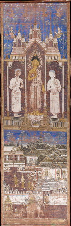 Image for The Buddha with his disciples Sariputta and Moggalana