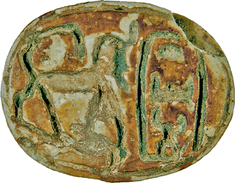 Image for Scarab with the Throne Name of Thutmosis III (1479-1425 BCE)
