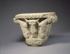 Image for Capital with Steer's Head Held by Two Lions
