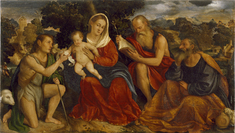 Image for The Holy Family with Saints John the Baptist and Jerome