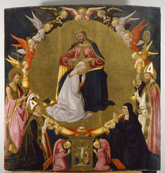 Image for The Coronation of the Virgin with Angels and Four Saints