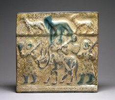 Image for Tile with Figures and Animals